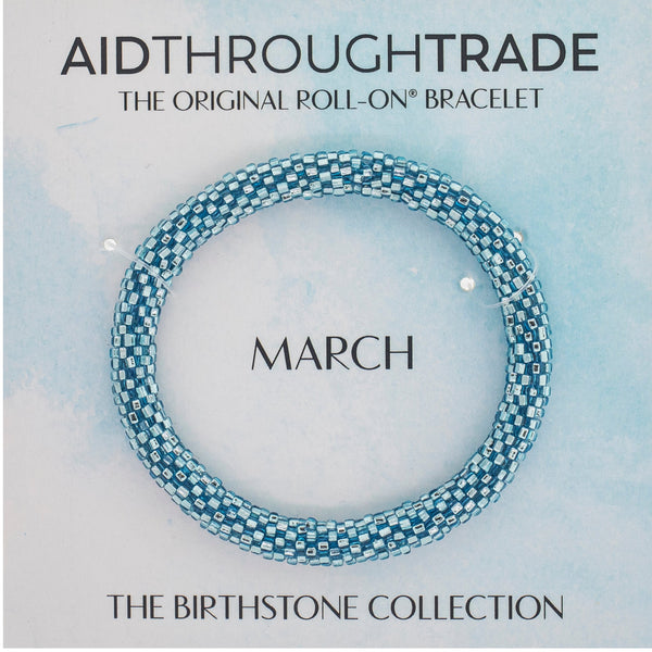 <br>8&quot  Birthstone Roll-On® Bracelets <br> March