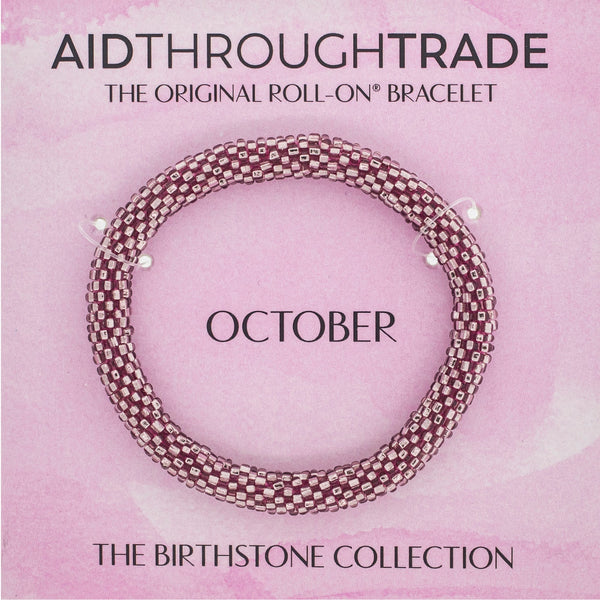 <br> 8&quot Birthstone Roll-On® Bracelets <br> October