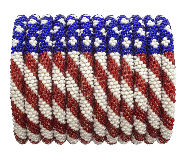 Roll-On® Bracelets Set of 12<br> Stars & Stripes