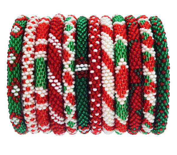 Roll-On® Bracelets Set of 12 <br> Mistletoe