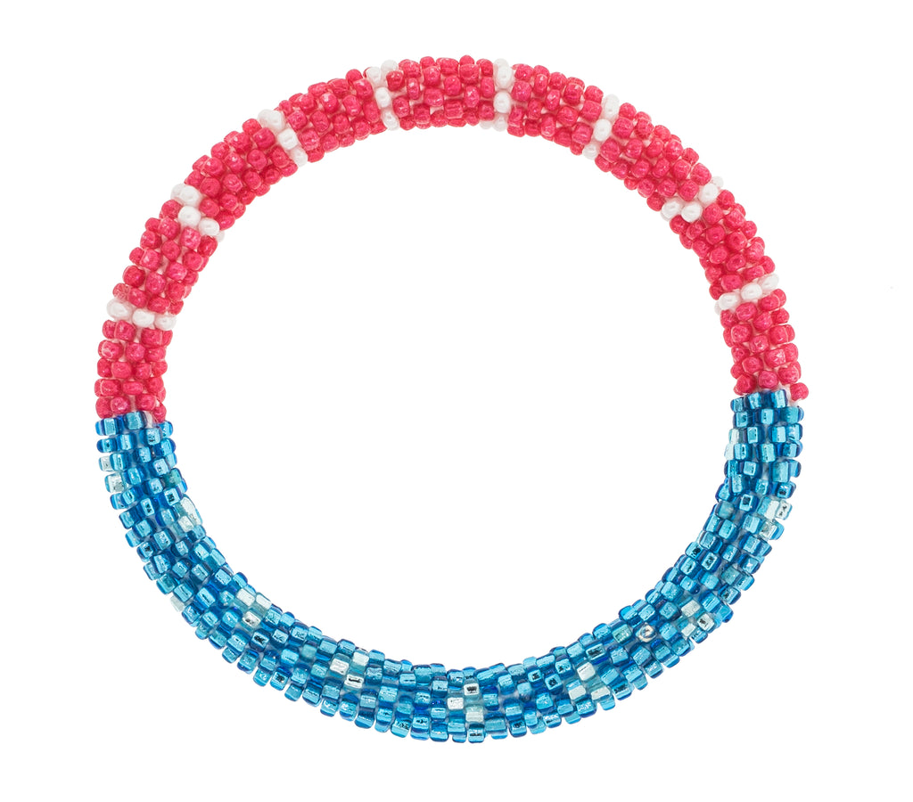 Buy Strawberry Blossom/ Nepal Style Custom-made Personalized Beaded Crochet Bracelet  Bangle Online in India - Etsy