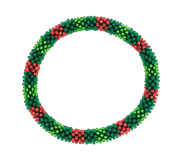 8 inch Roll-On® Bracelet <br> Holly Wreath