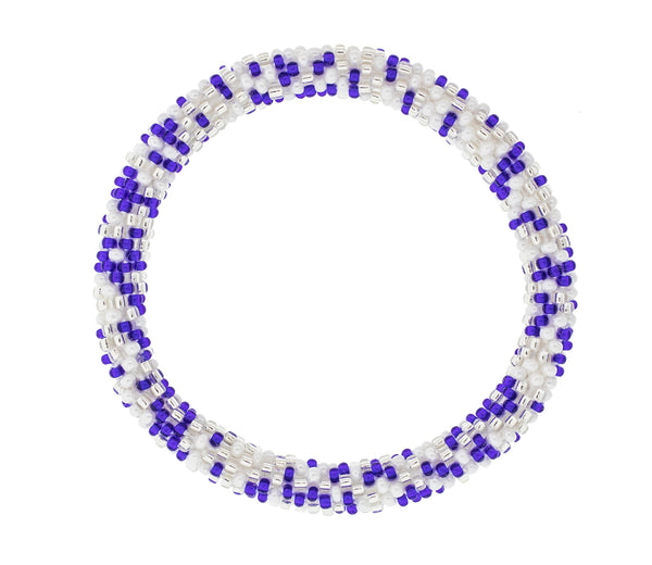 Game Day Roll-On® Bracelet <br> Blue & White Speckled