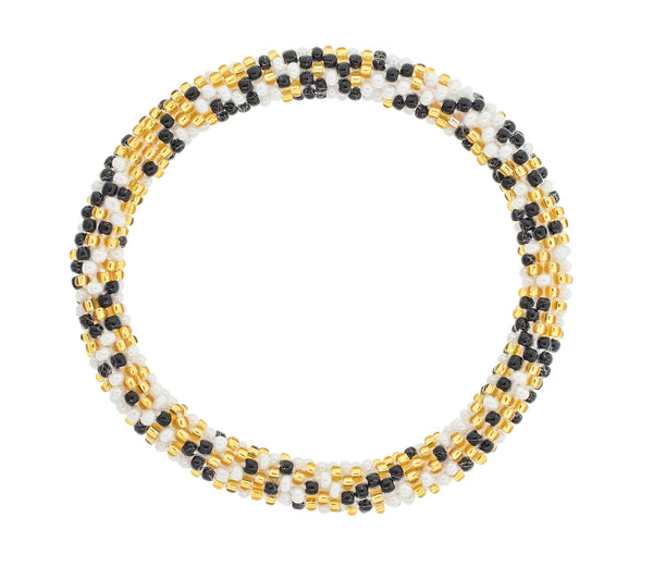 Game Day Roll-On® Bracelet <br> Gold, White, & Black Speckled