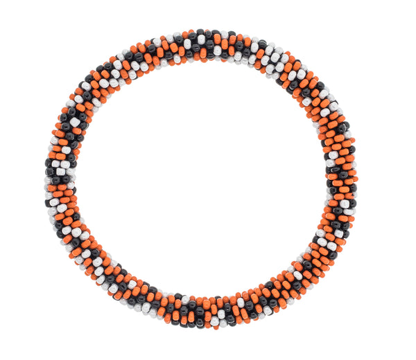 Game Day Roll-On® Bracelet <br> Orange & Black Speckled