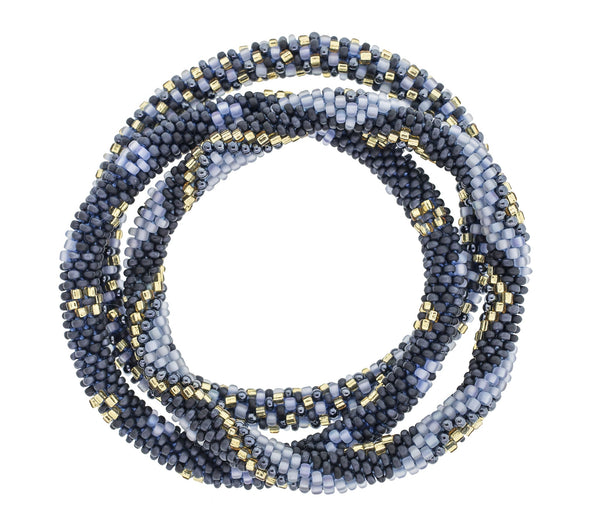 8&quot Roll-On® Bracelets <br> Midnight Blue