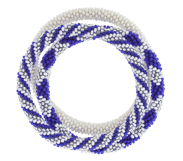 Game Day Roll-On® Bracelets <br> Blue & White