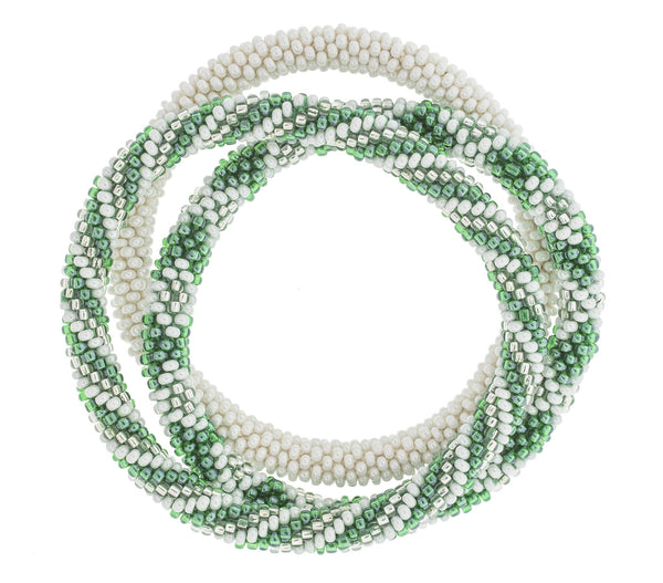 Game Day Roll-On® Bracelets <br> Green & White