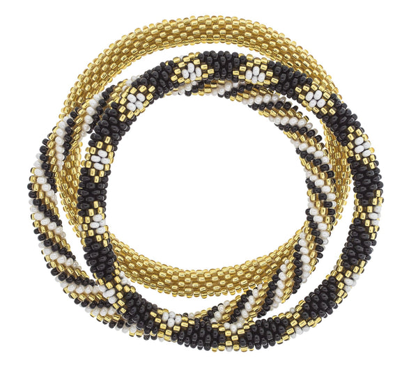 Game Day Roll-On® Bracelets <br> Gold, White, & Black