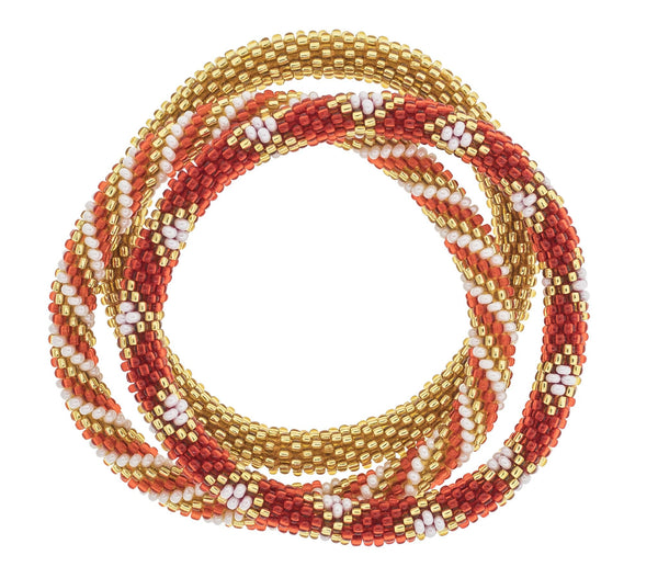 Game Day Roll-On® Bracelets <br> Red & Gold