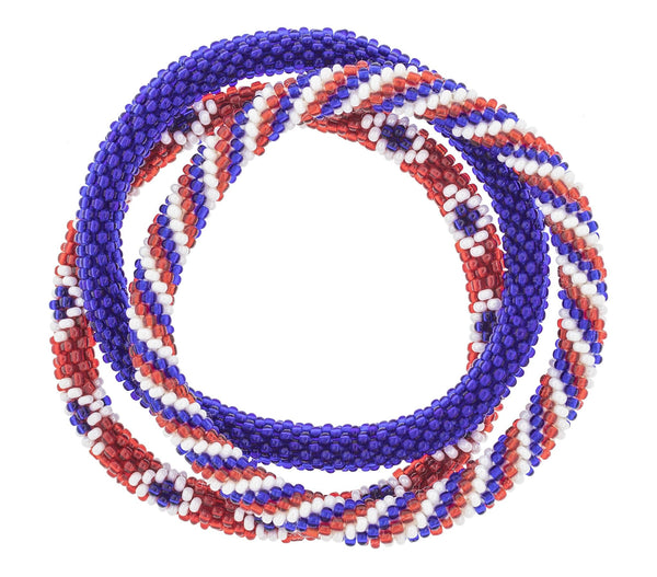 Game Day Roll-On® Bracelets <br> Red, White, & Blue