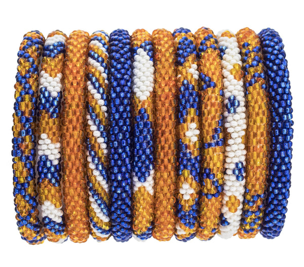 Game Day Roll-On® Bracelets <br> Blue & Orange