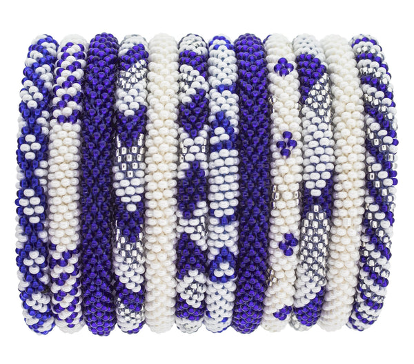 Game Day Roll-On® Bracelets <br> Blue & White