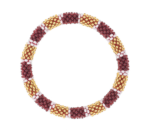Game Day Roll-On® Bracelet <br> Burgundy & Gold