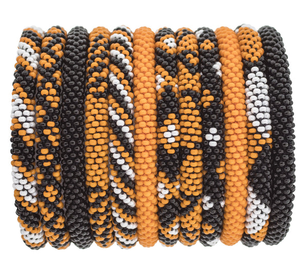 Game Day Roll-On® Bracelets <br> Orange & Black