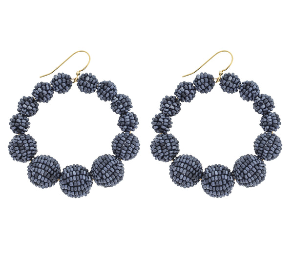 <br>The Olivia Hoop <br> Midnight Blue