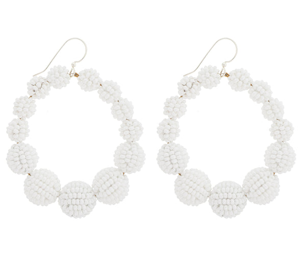 <br>The Olivia Hoop <br> White
