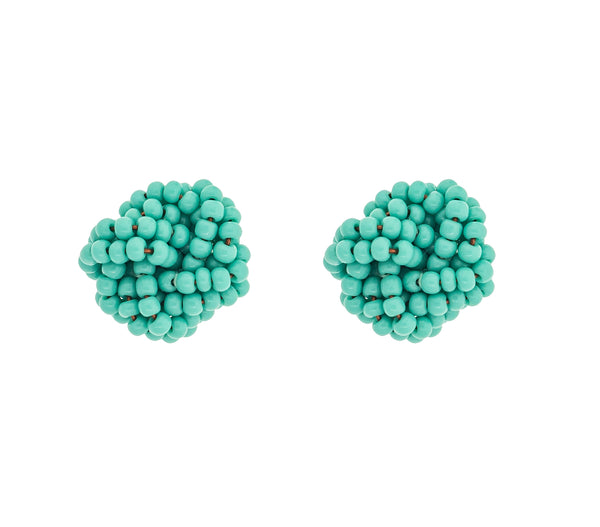 <br>Rosette Earrings<br> Aquamarine