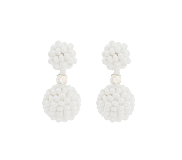 <br>The Waldorf Earring <br> White