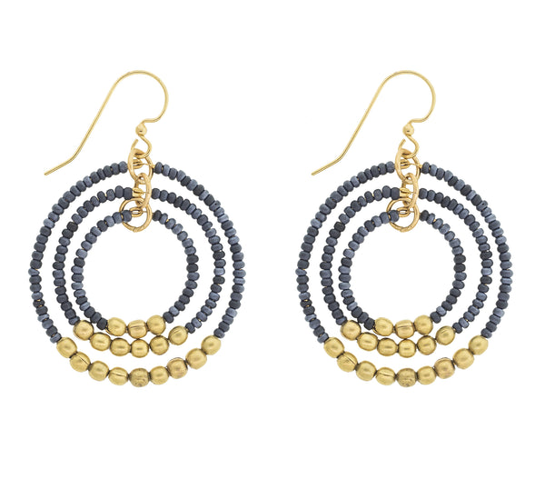 <br>Gyroscope Earring <br> Midnight Blue