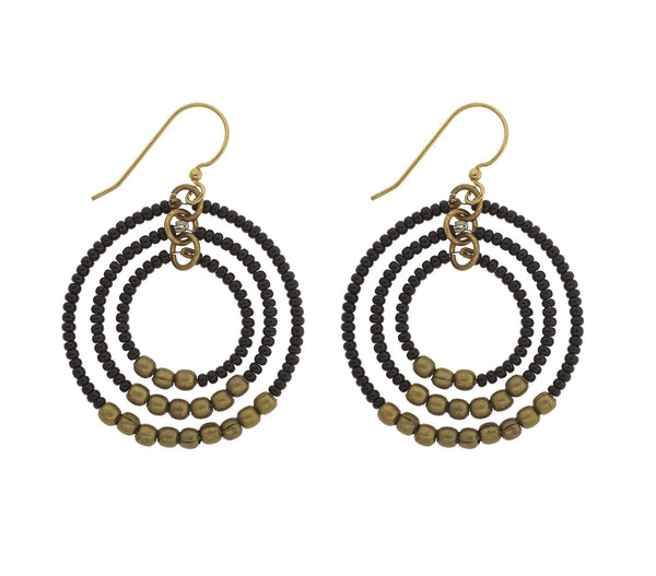 <br> Gyroscope Earring <br> Black