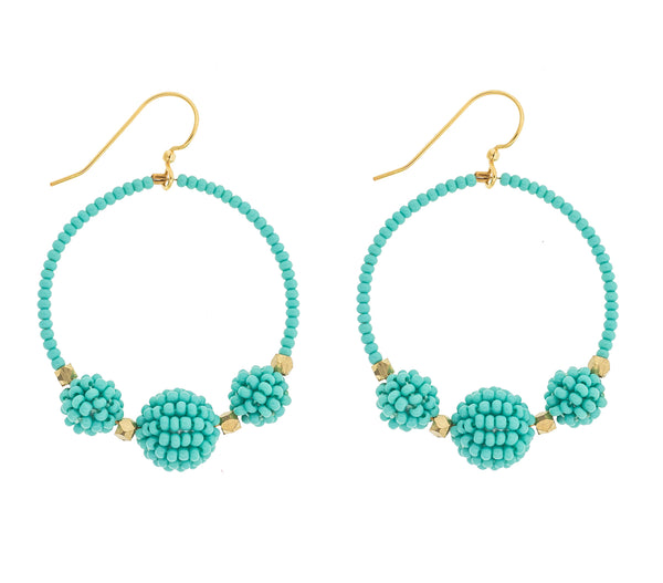 <br>The Uptown Girl Hoops <br> Aquamarine
