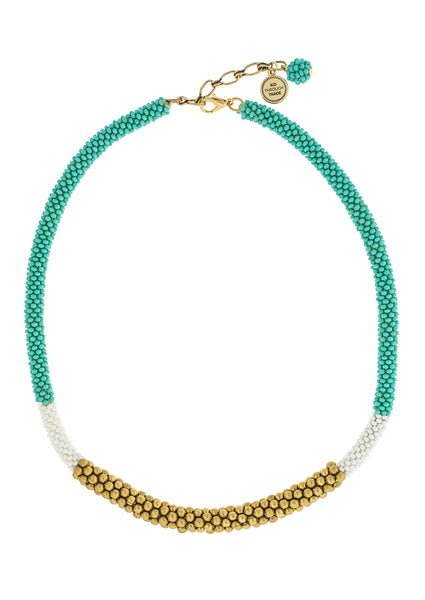 <br>The Golden Division Necklace <br> Aquamarine