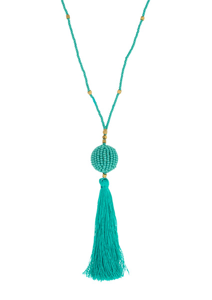 <br> The Wanderer Tassel<br> Aquamarine